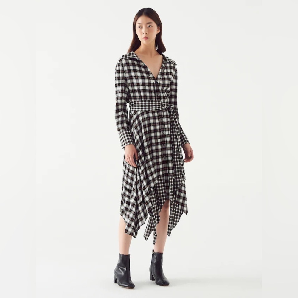 Alice & Olivia Cellie handkerchief midi dress